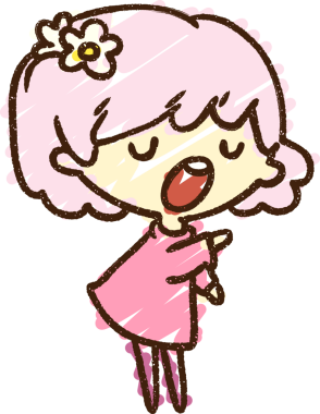 Bir insan tarafından çizilen Şarkı Söyleyen Kız Tebeşiri