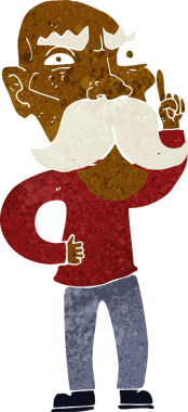 Çizgi film bir insan tarafından çizilmiş yaşlı bir adamı rahatsız ediyor.