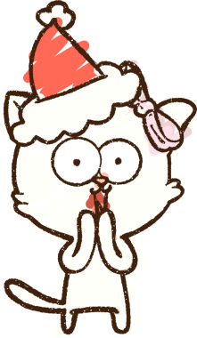 Bir insan tarafından çizilen Noel Kedisi Tebeşiri