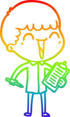 Bir insan tarafından çizilmiş mutlu bir adamın çizgi çizimi.