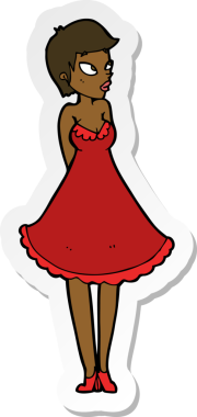 Bir insan tarafından çizilmiş bir karikatür çıkartması.