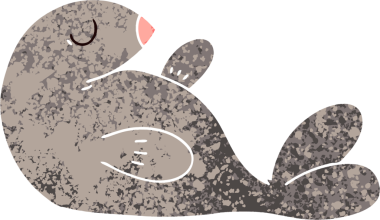 Bir insan tarafından çizilmiş retro illüstrasyon tarzı tuhaf karikatür mührü.