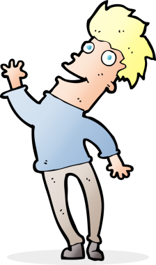 Bir insan tarafından çizilmiş mutlu bir adam.