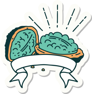 Bir insan tarafından çizilmiş dövmeli ceviz etiketi.