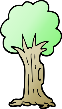 bir insan tarafından çizilmiş vektör gradyan çizim çizimi ağacı