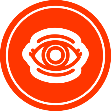 bir insan tarafından çizilmiş göz yuvarlak simgesi.