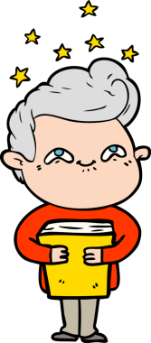 Bir insan tarafından çizilmiş heyecanlı bir çizgi film.