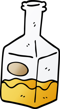 Bir insan tarafından çizilmiş sürahide karalama içeceği.