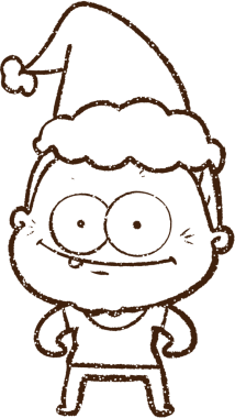 Bir insan tarafından çizilmiş Noel Adamı Kömürü