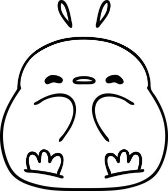 Bir insan tarafından çizilmiş küçük sevimli bir penguen çizgisi.