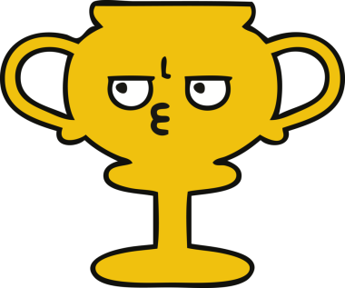 Bir insan tarafından çizilmiş sevimli bir kupa karikatürü.