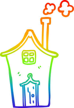 gökkuşağı gradyan çizgi çizimi bir insan tarafından çizilmiş bir çizgi ev