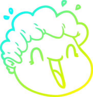 Bir insan tarafından çizilmiş bir çizgi film erkek yüzü çizimi.