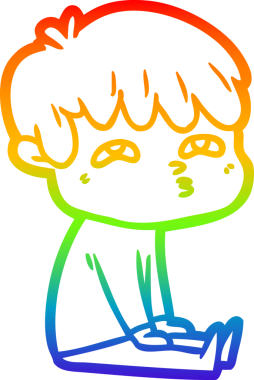 Gökkuşağı gradyanı çizimi Bir insan tarafından çizilmiş tuhaf bir çizgi