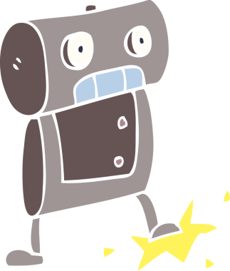 Bir insan tarafından çizilmiş karalama robotu.