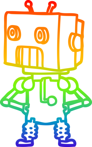 gökkuşağı gradyan çizgisi bir insan tarafından çizilmiş robot çizgi