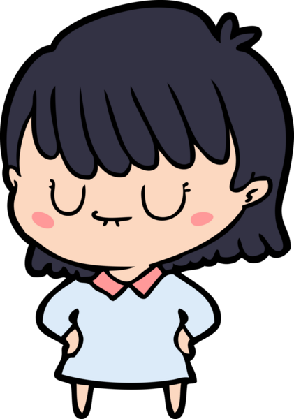 Bir insan tarafından çizilmiş karikatür kadın.