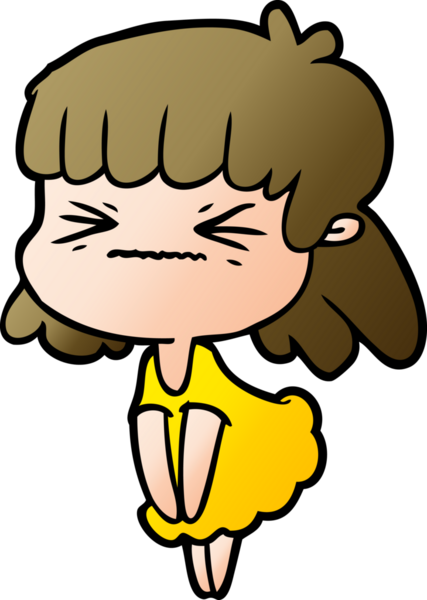 Bir insan tarafından çizilmiş kızgın bir kız.