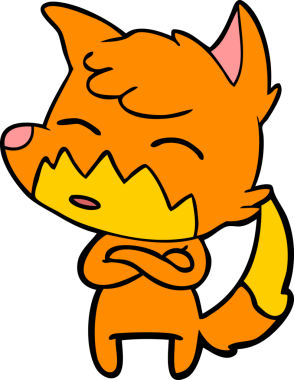 bir insan tarafından çizilmiş tilki çizgi filmi