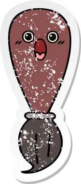 Bir insan tarafından çizilmiş karikatür fırçasının sıkıntılı çıkartması.