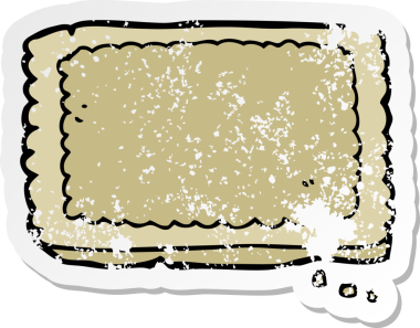 Bir insan tarafından çizilmiş karikatür bisküvisi.