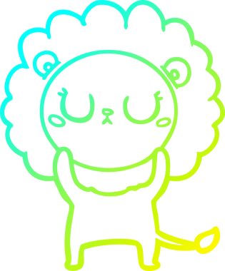 Bir insan tarafından çizilmiş karikatür aslanı çizimi.