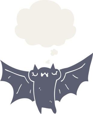 Bir insan tarafından çizilmiş düşünce baloncuklu şirin cadılar bayramı sopası.