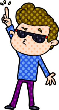 Bir insan tarafından çizilmiş havalı bir çizgi film.