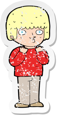 Bir insan tarafından çizilmiş bir karikatürün gerilimli çıkartması şaşırttı.