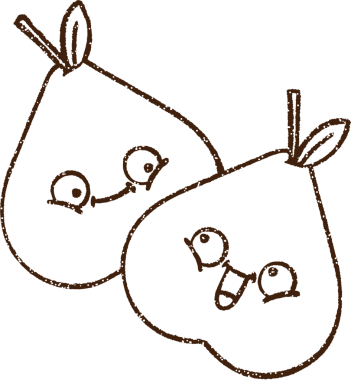 Bir insan tarafından çizilen Armut Kömürü Çizimi