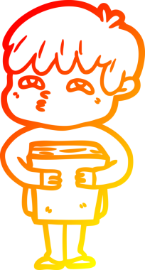 Bir insan tarafından çizilmiş, karikatür meraklısı bir adamın sıcak çizgi çizimi