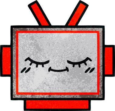 Bir insan tarafından çizilmiş robot kafasının retro grunge dokusu