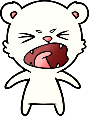 Bir insan tarafından çizilmiş kutup ayısı karikatürü