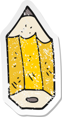 Bir insan tarafından çizilmiş karikatür kalem koçanı.