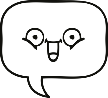 Bir insan tarafından çizilmiş bir konuşma baloncuğunun çizgi çizimi