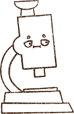 Bir insan tarafından çizilmiş mikroskop Kömür Çizimi