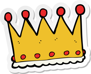 Bir insan tarafından çizilmiş bir karikatür tacı.