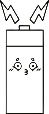 Bir insan tarafından çizilmiş bir pilin çizgi çizimi