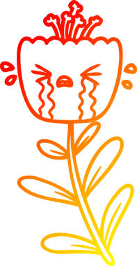 Bir insan tarafından çizilmiş ağlayan bir karikatür çizimi.