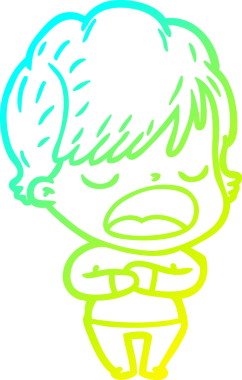 Bir insan tarafından çizilmiş bir karikatür kadın çizimi.