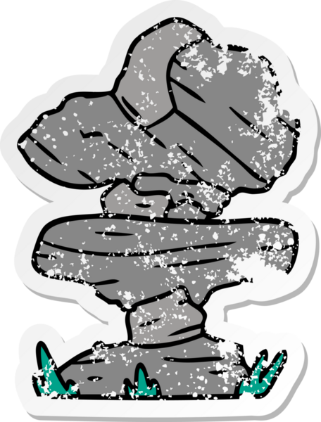 İnsan eliyle çizilmiş gri taş karalamalar çizilmiş.