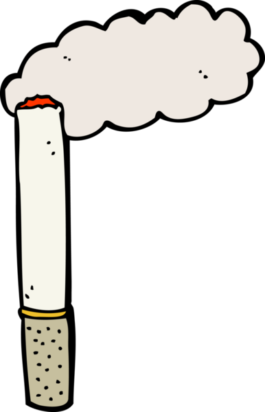 bir insan tarafından çizilmiş çizgi film sigarası