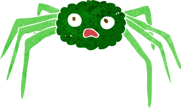 bir insan tarafından çizilmiş çizgi film örümceği