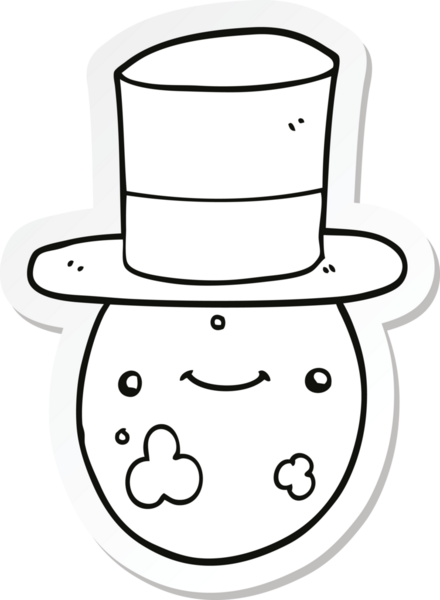 Bir insan tarafından çizilmiş havalı bir karikatür çıkartması.