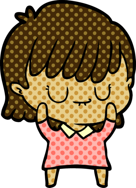 Bir insan tarafından çizilmiş karikatür kadın.