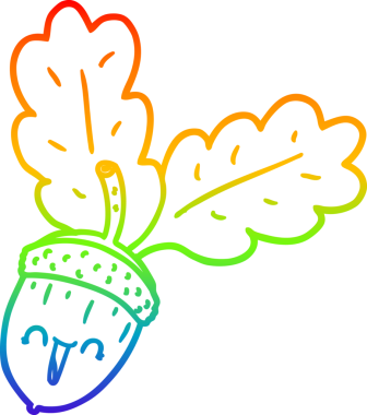 gökkuşağı gradyanı bir insan tarafından çizilmiş bir palamut çizimi