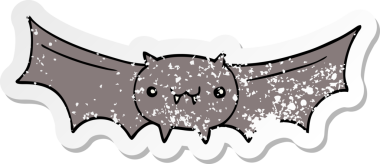 Bir insan tarafından çizilmiş vampir bir yarasanın sıkıntılı çıkartması.