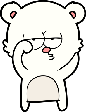 Bir insan tarafından çizilmiş kutup ayısı karikatürü