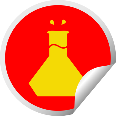 Bir insan tarafından çizilmiş bilimsel bir deneyin dairesel kabuk soyma etiketi.