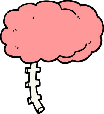 bir insan tarafından çizilmiş çizgi film beyni